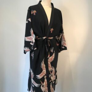 Bird in flight kimono polyester cotton mix