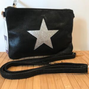 Black Star clutch / shoulder bag