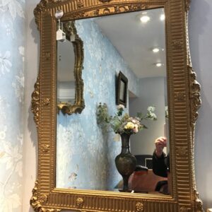 Gold effect Period Mirror with Cameo Relief