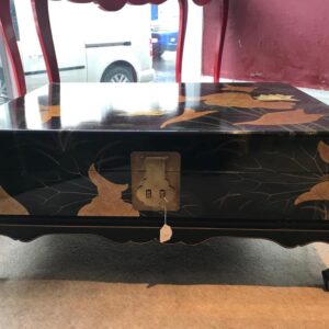 Chinese black lacquer trunk